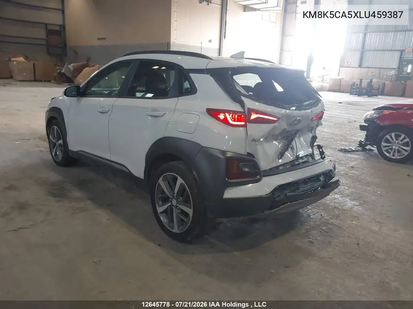 2020 Hyundai Kona Ultimate Awd VIN: KM8K5CA5XLU459387 Lot: 12645778