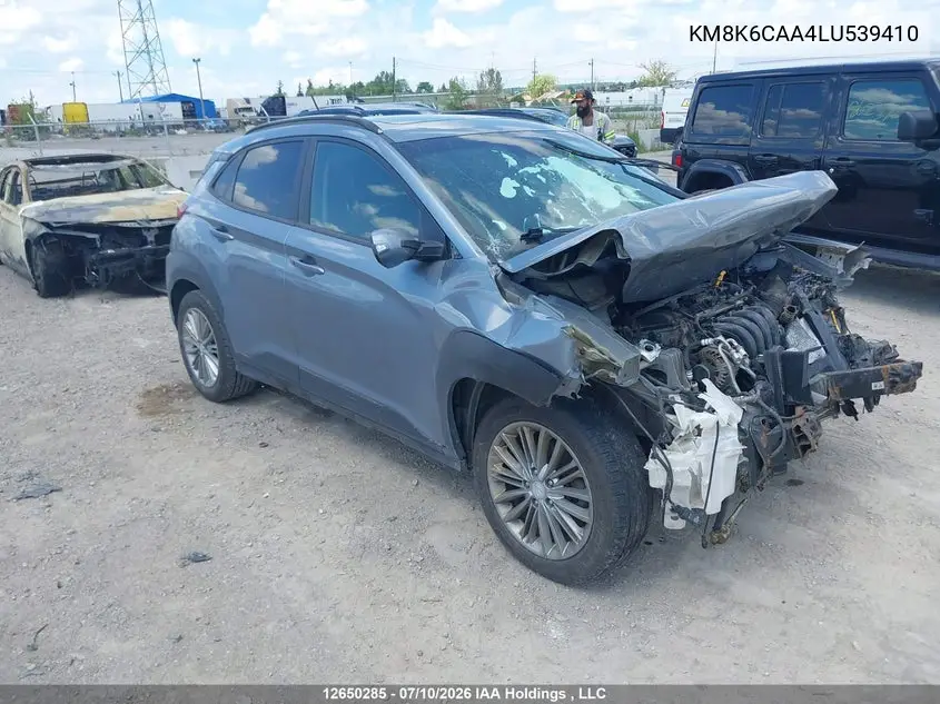 2020 Hyundai Kona VIN: KM8K6CAA4LU539410 Lot: 12650285