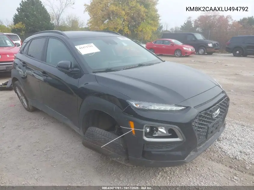 KM8K2CAAXLU494792 2020 Hyundai Kona Sel