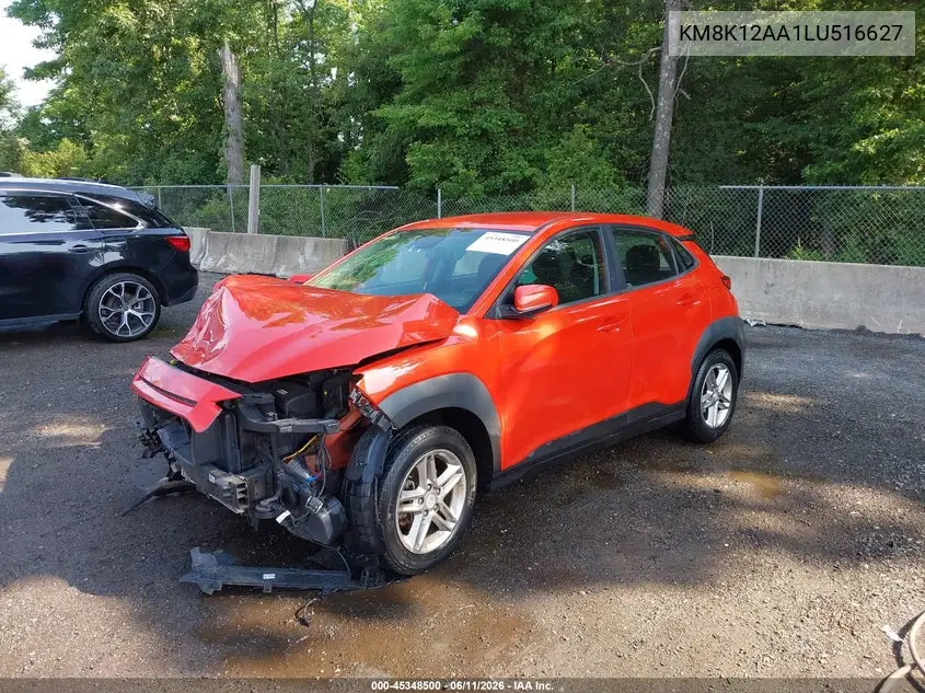 2020 Hyundai Kona Se VIN: KM8K12AA1LU516627 Lot: 45348500