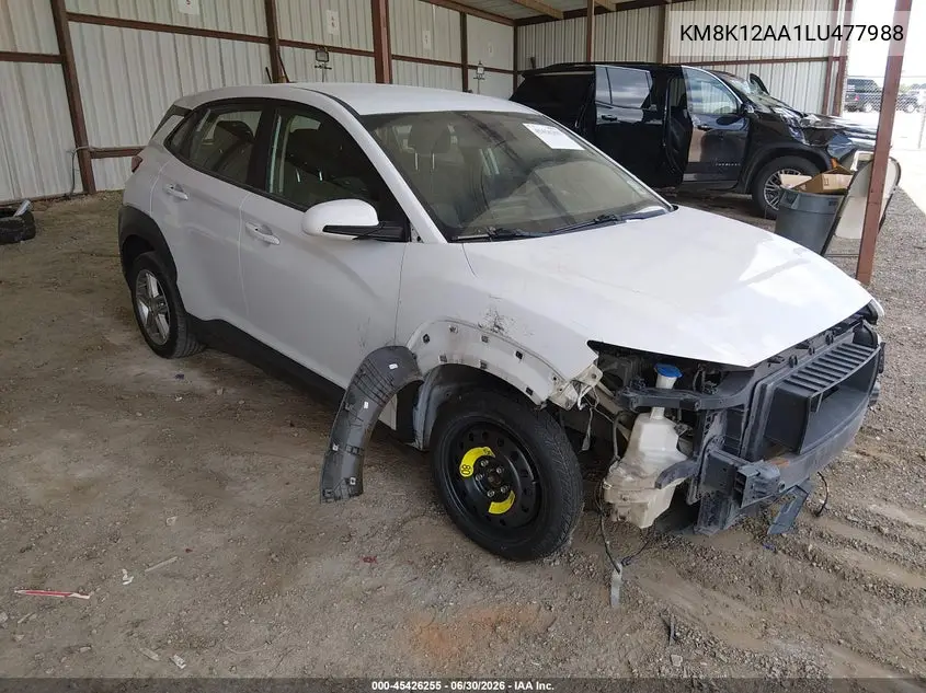 2020 Hyundai Kona Se VIN: KM8K12AA1LU477988 Lot: 45426255