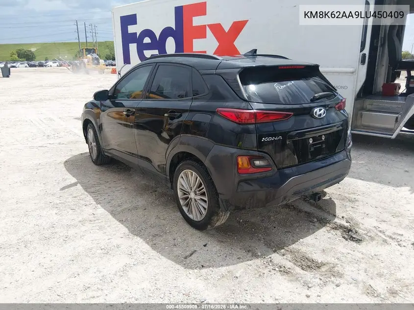 2020 Hyundai Kona Sel Plus VIN: KM8K62AA9LU450409 Lot: 45509908