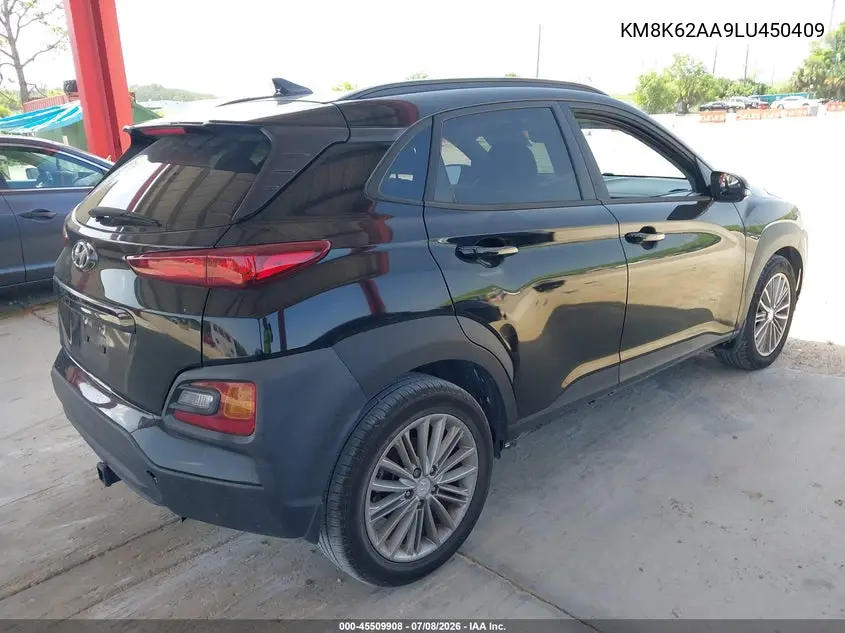 2020 Hyundai Kona Sel Plus VIN: KM8K62AA9LU450409 Lot: 45509908