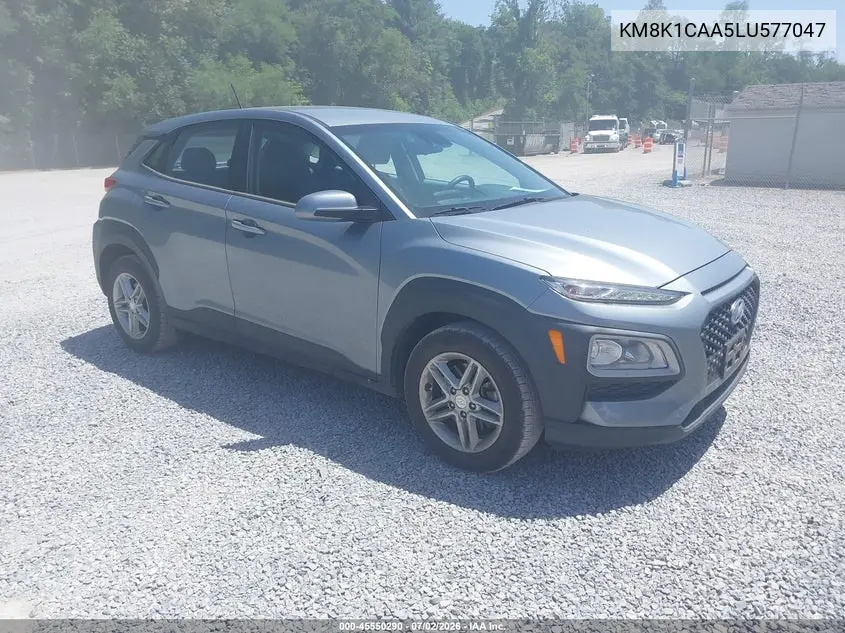 2020 Hyundai Kona Se VIN: KM8K1CAA5LU577047 Lot: 45550290