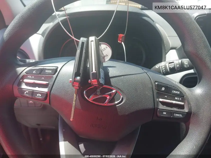 2020 Hyundai Kona Se VIN: KM8K1CAA5LU577047 Lot: 45550290