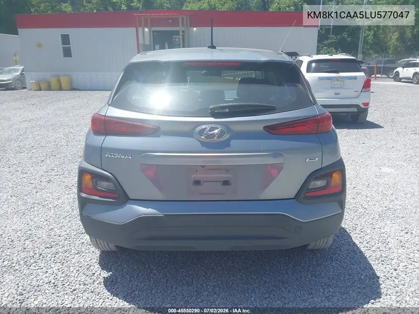 2020 Hyundai Kona Se VIN: KM8K1CAA5LU577047 Lot: 45550290