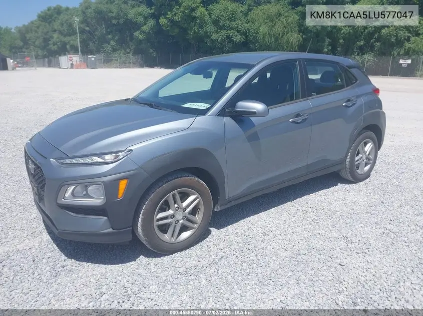 2020 Hyundai Kona Se VIN: KM8K1CAA5LU577047 Lot: 45550290