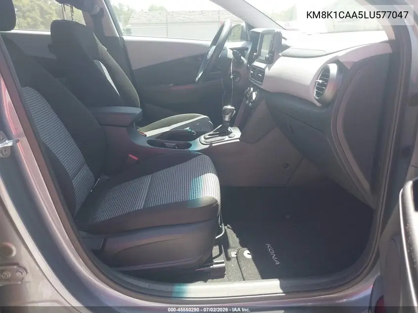 2020 Hyundai Kona Se VIN: KM8K1CAA5LU577047 Lot: 45550290