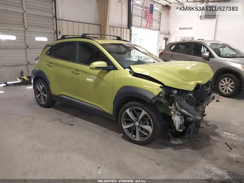 2020 Hyundai Kona Ultimate VIN: KM8K53A53LU527383 Lot: 45587624