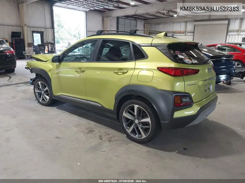 2020 Hyundai Kona Ultimate VIN: KM8K53A53LU527383 Lot: 45587624