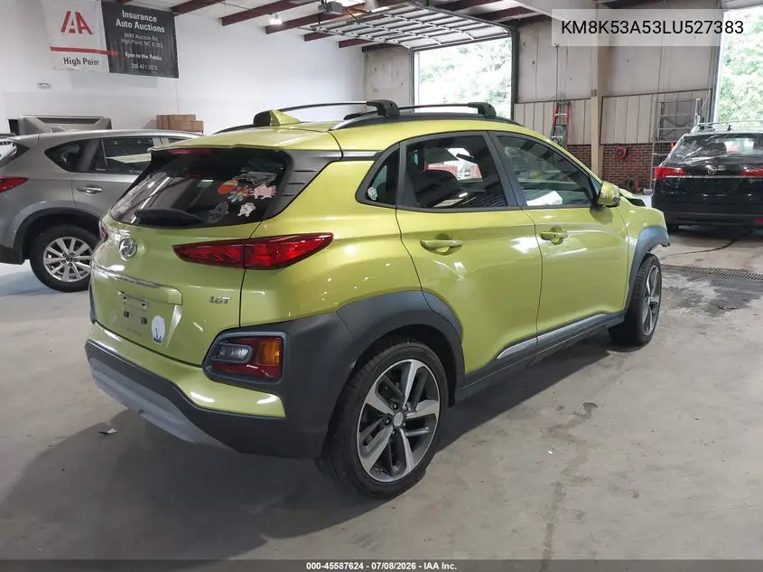 2020 Hyundai Kona Ultimate VIN: KM8K53A53LU527383 Lot: 45587624