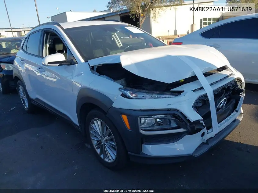 2020 Hyundai Kona Sel VIN: KM8K22AA1LU571639 Lot: 45633108
