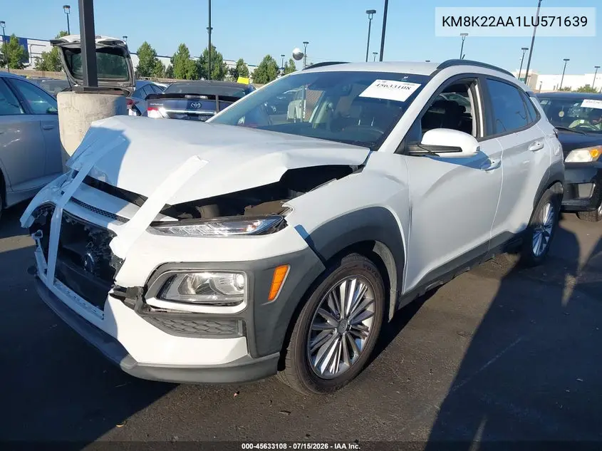2020 Hyundai Kona Sel VIN: KM8K22AA1LU571639 Lot: 45633108