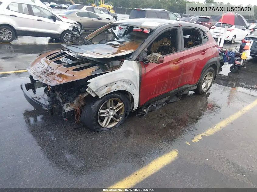 2020 Hyundai Kona Se VIN: KM8K12AAXLU503620 Lot: 45648787