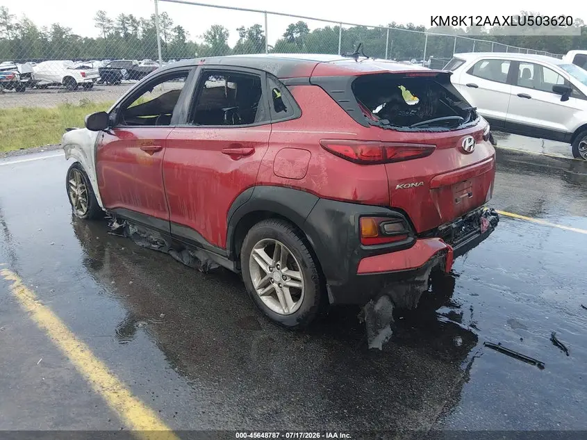 2020 Hyundai Kona Se VIN: KM8K12AAXLU503620 Lot: 45648787