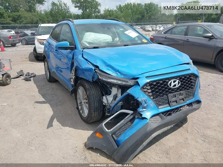 2020 Hyundai Kona Sel VIN: KM8K2CAA6LU473714 Lot: 45654332