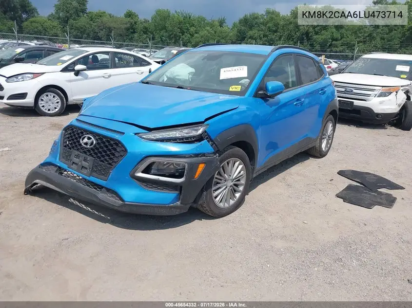 2020 Hyundai Kona Sel VIN: KM8K2CAA6LU473714 Lot: 45654332