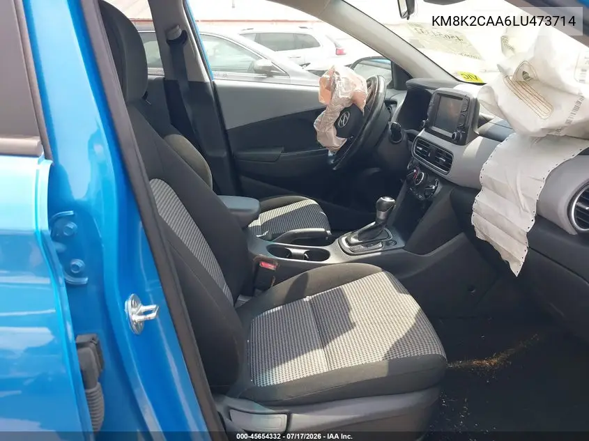 2020 Hyundai Kona Sel VIN: KM8K2CAA6LU473714 Lot: 45654332