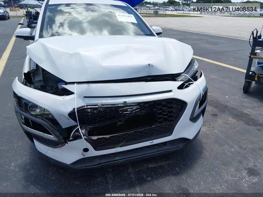 2020 Hyundai Kona Se VIN: KM8K12AA2LU408534 Lot: 45685408