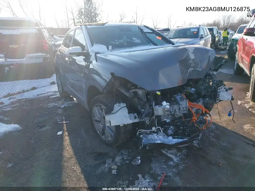 KM8K23AG8MU126875 2021 Hyundai Kona Electric Sel