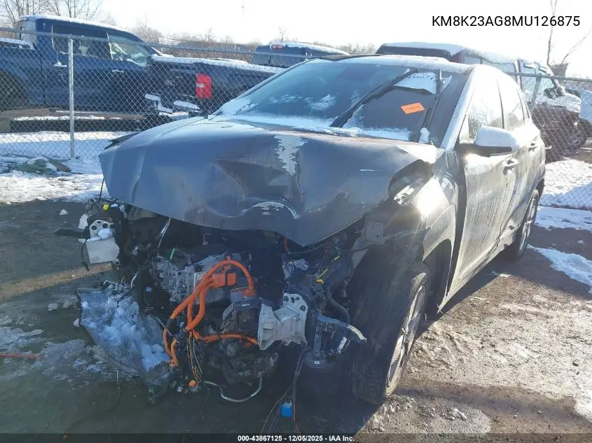KM8K23AG8MU126875 2021 Hyundai Kona Electric Sel