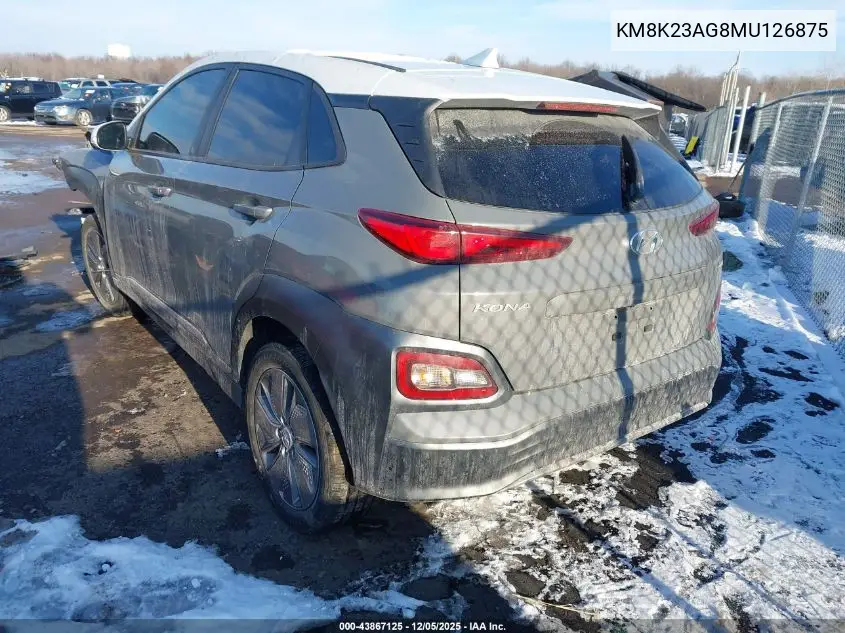 KM8K23AG8MU126875 2021 Hyundai Kona Electric Sel