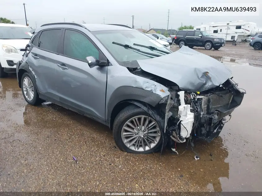 2021 Hyundai Kona Sel VIN: KM8K22AA9MU639493 Lot: 45384405