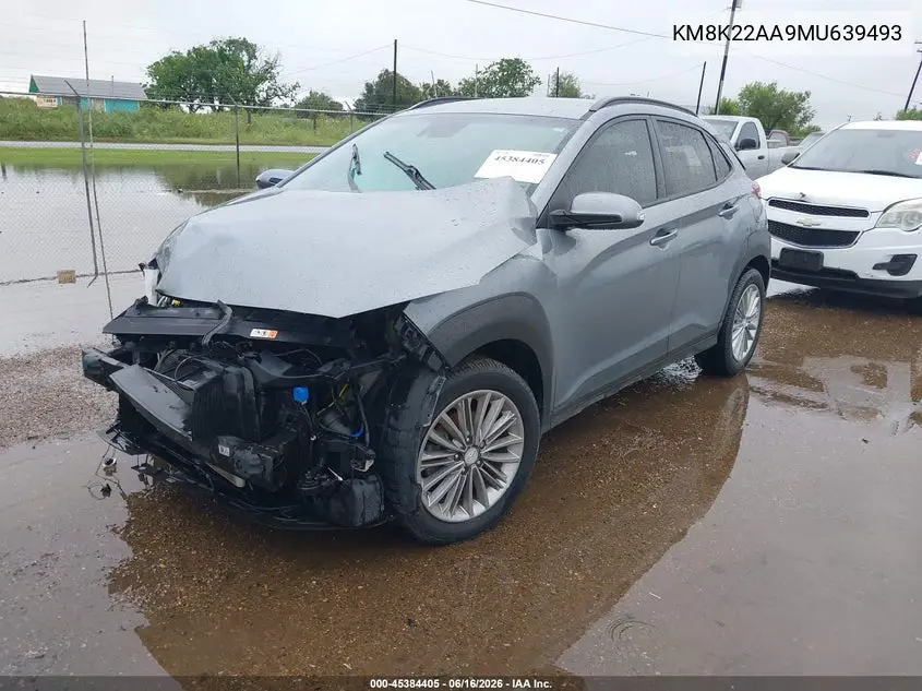 2021 Hyundai Kona Sel VIN: KM8K22AA9MU639493 Lot: 45384405
