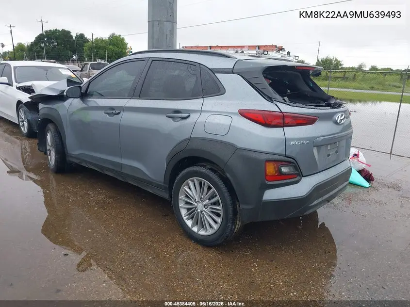 2021 Hyundai Kona Sel VIN: KM8K22AA9MU639493 Lot: 45384405