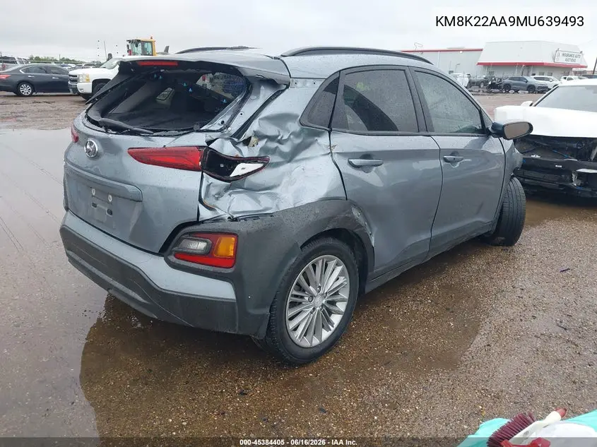 2021 Hyundai Kona Sel VIN: KM8K22AA9MU639493 Lot: 45384405