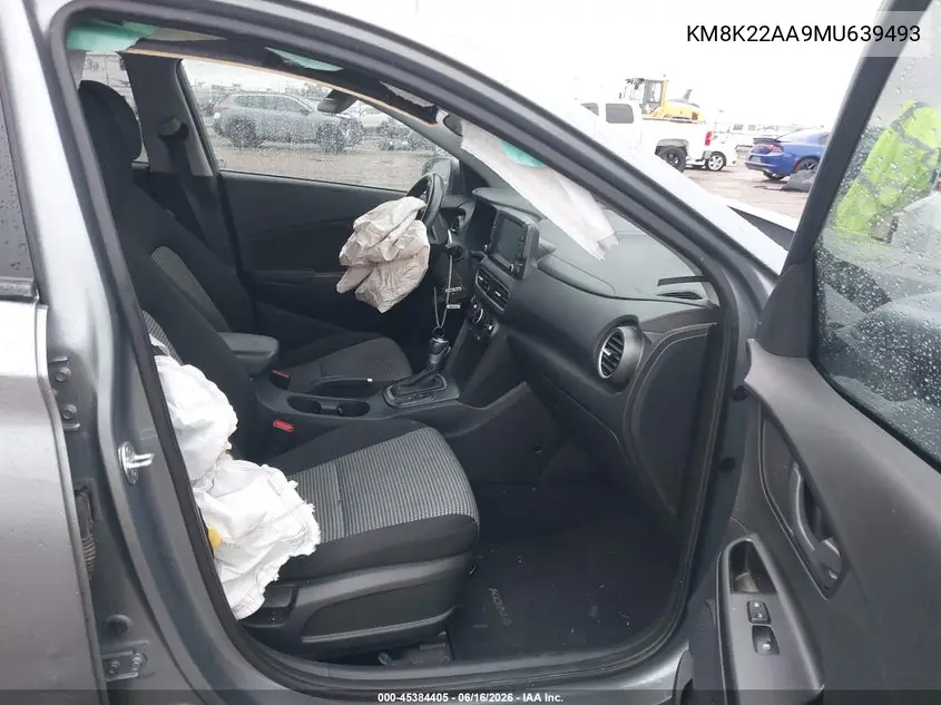 2021 Hyundai Kona Sel VIN: KM8K22AA9MU639493 Lot: 45384405