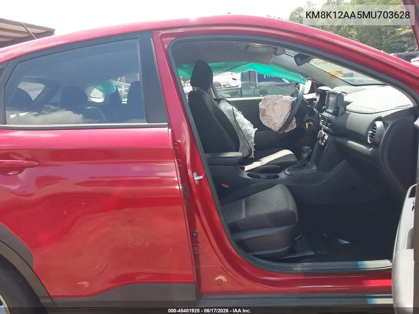 2021 Hyundai Kona Se VIN: KM8K12AA5MU703628 Lot: 45401928