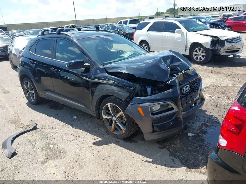 2021 Hyundai Kona Ultimate VIN: KM8K5CA59MU619292 Lot: 45554537