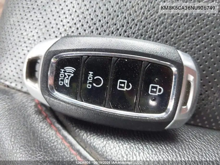 2022 Hyundai Kona Limited VIN: KM8K5CA36NU906749 Lot: 12636808