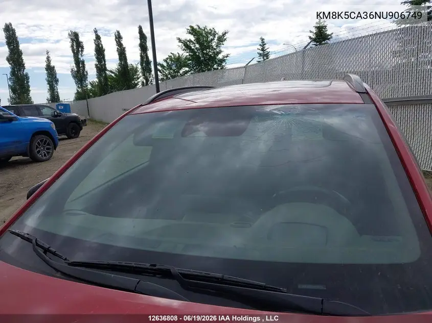 2022 Hyundai Kona Limited VIN: KM8K5CA36NU906749 Lot: 12636808