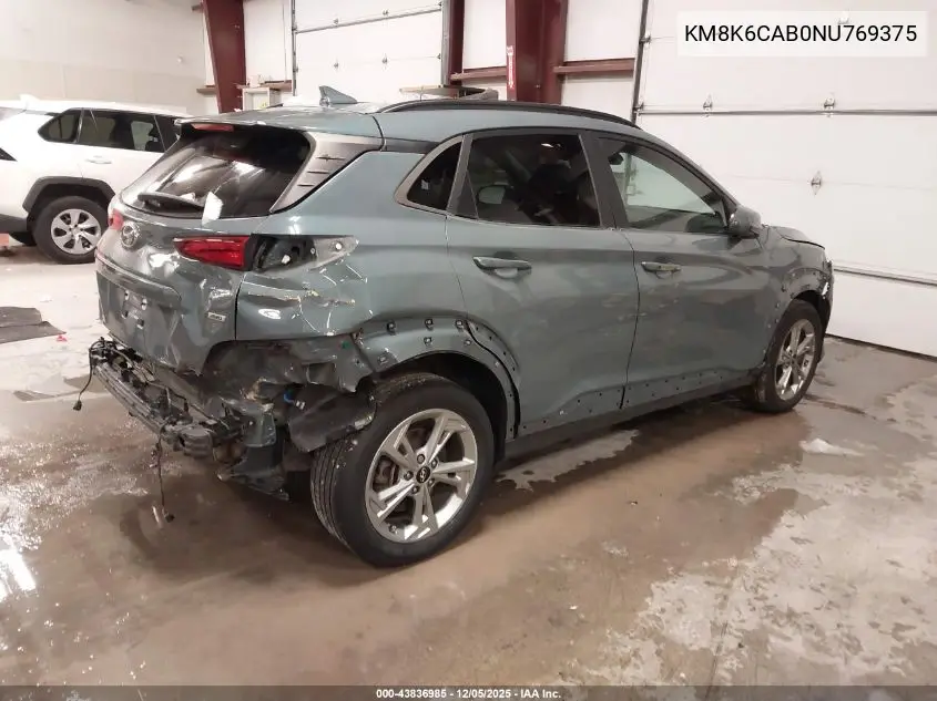 KM8K6CAB0NU769375 2022 Hyundai Kona Sel