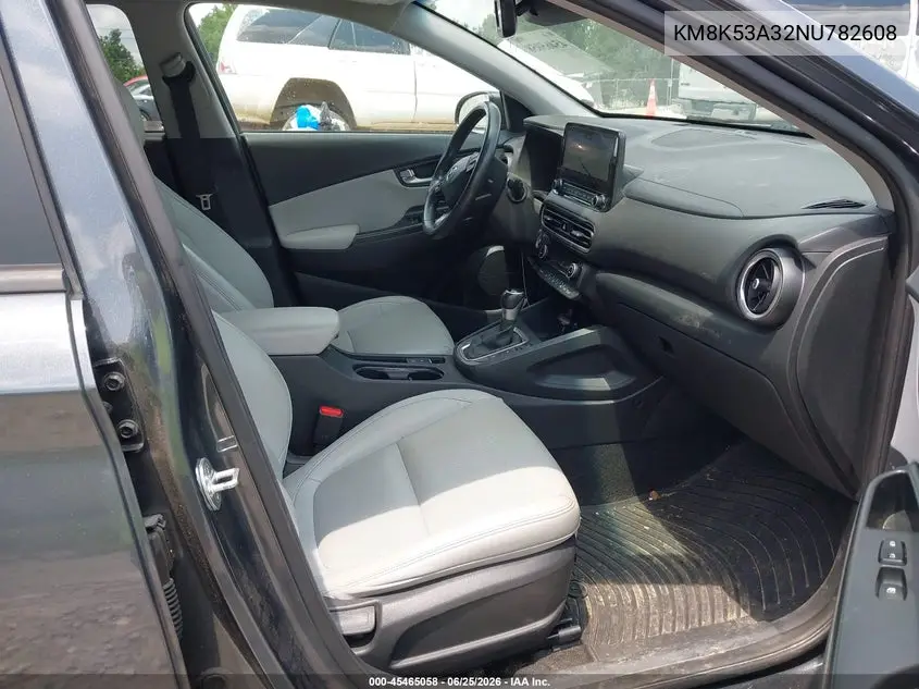 2022 Hyundai Kona Limited VIN: KM8K53A32NU782608 Lot: 45465058