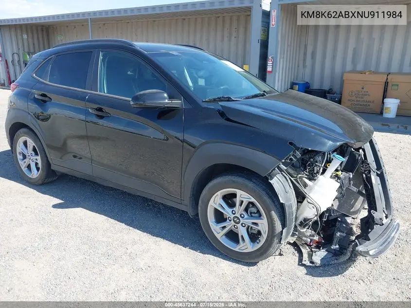 2022 Hyundai Kona Sel VIN: KM8K62ABXNU911984 Lot: 45637244