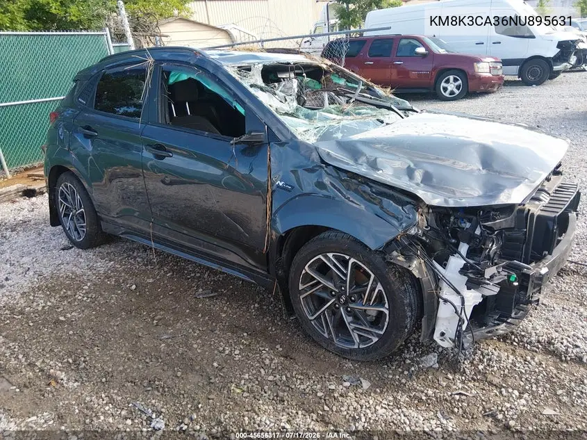 2022 Hyundai Kona N Line VIN: KM8K3CA36NU895631 Lot: 45656317