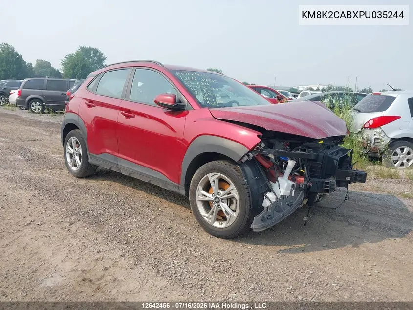 2023 Hyundai Kona Se VIN: KM8K2CABXPU035244 Lot: 12642456
