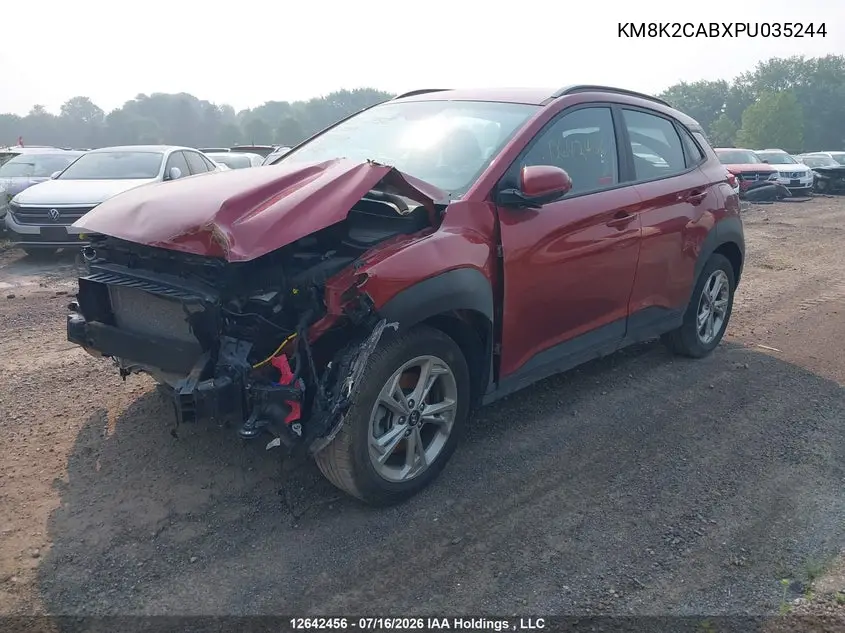 2023 Hyundai Kona Se VIN: KM8K2CABXPU035244 Lot: 12642456