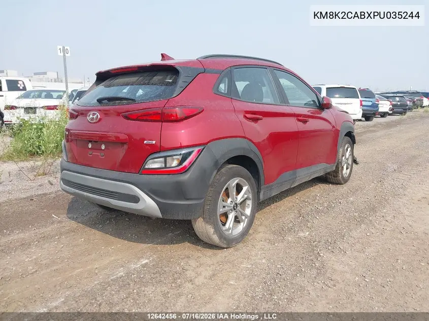 2023 Hyundai Kona Se VIN: KM8K2CABXPU035244 Lot: 12642456