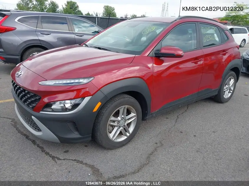 2023 Hyundai Kona Essential Awd VIN: KM8K1CAB2PU012320 Lot: 12643675