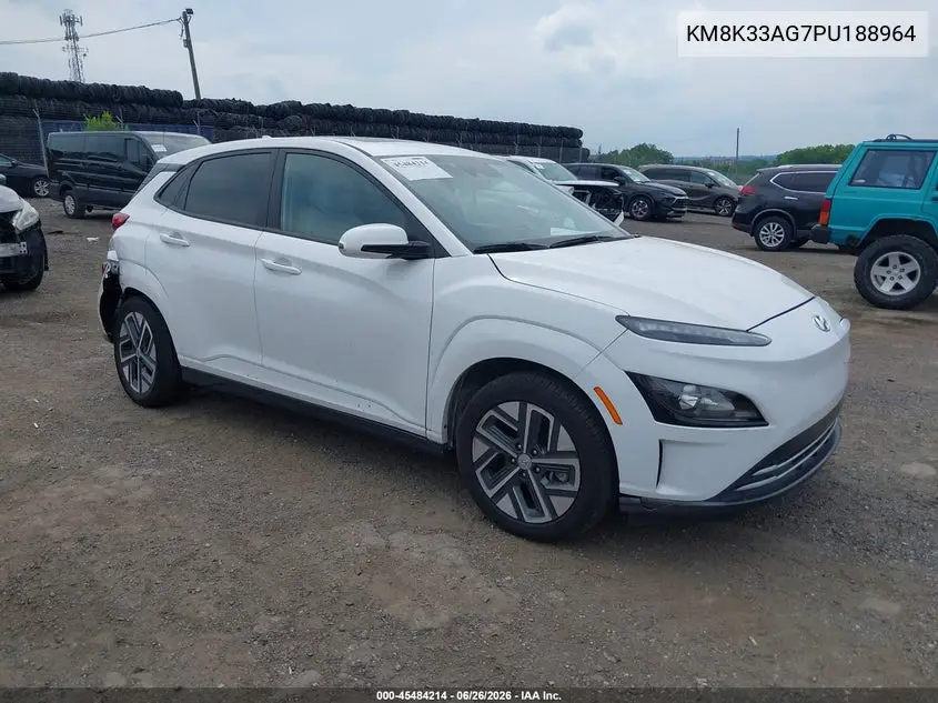 2023 Hyundai Kona Electric Sel VIN: KM8K33AG7PU188964 Lot: 45484214
