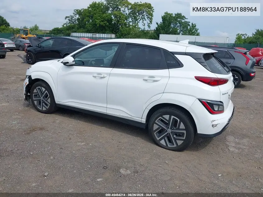 2023 Hyundai Kona Electric Sel VIN: KM8K33AG7PU188964 Lot: 45484214