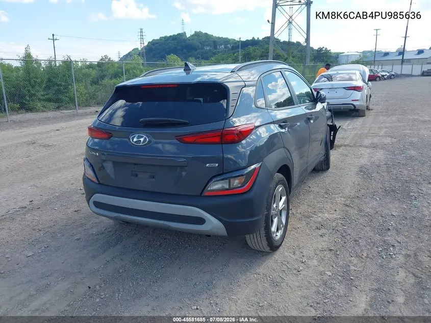 2023 Hyundai Kona Sel VIN: KM8K6CAB4PU985636 Lot: 45581685