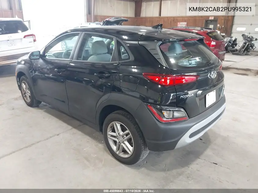 2023 Hyundai Kona Se VIN: KM8K2CAB2PU995321 Lot: 45598843
