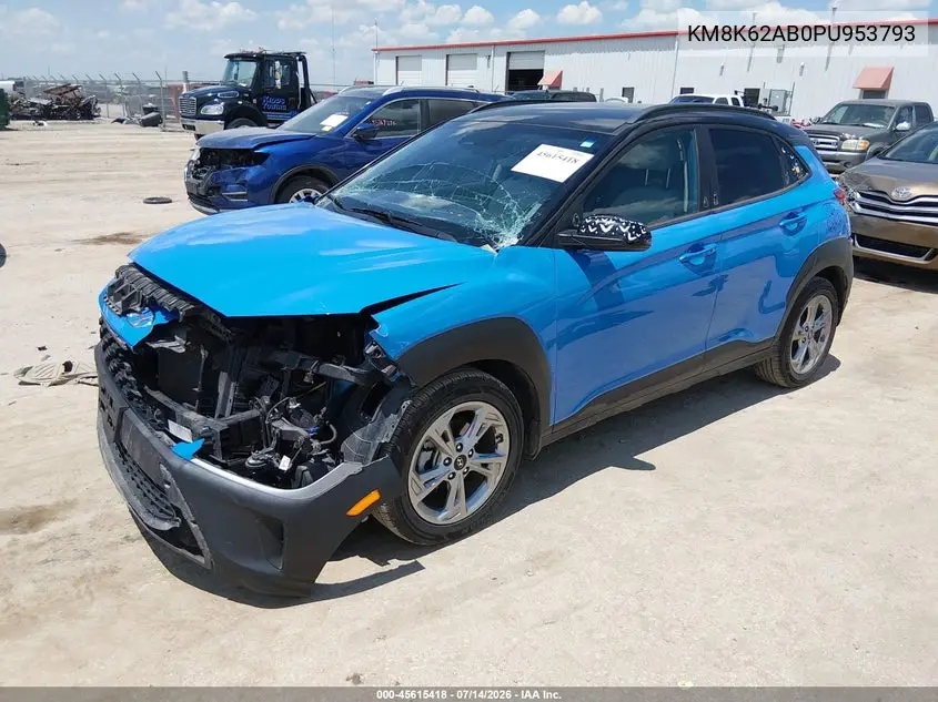 2023 Hyundai Kona Sel VIN: KM8K62AB0PU953793 Lot: 45615418