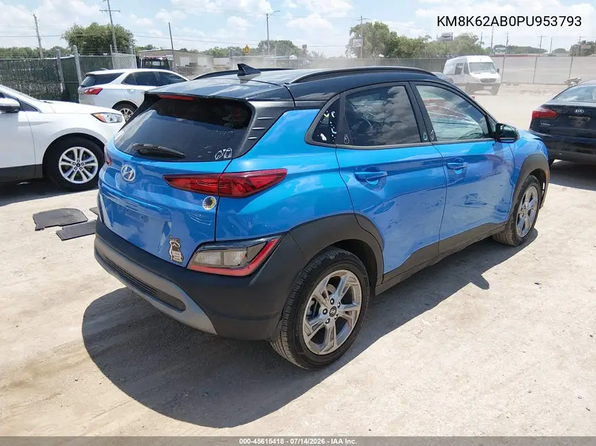 2023 Hyundai Kona Sel VIN: KM8K62AB0PU953793 Lot: 45615418