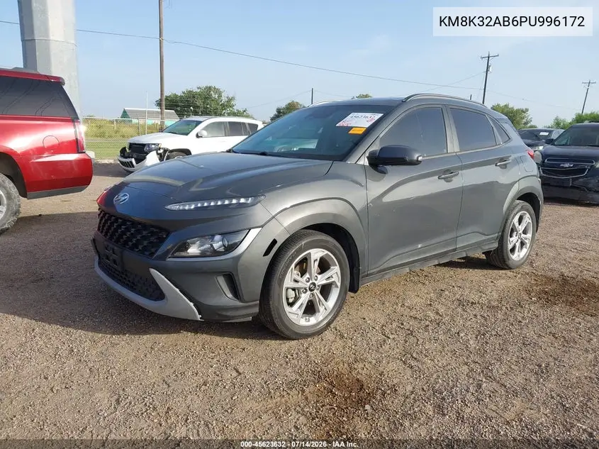 2023 Hyundai Kona Sel VIN: KM8K32AB6PU996172 Lot: 45623632